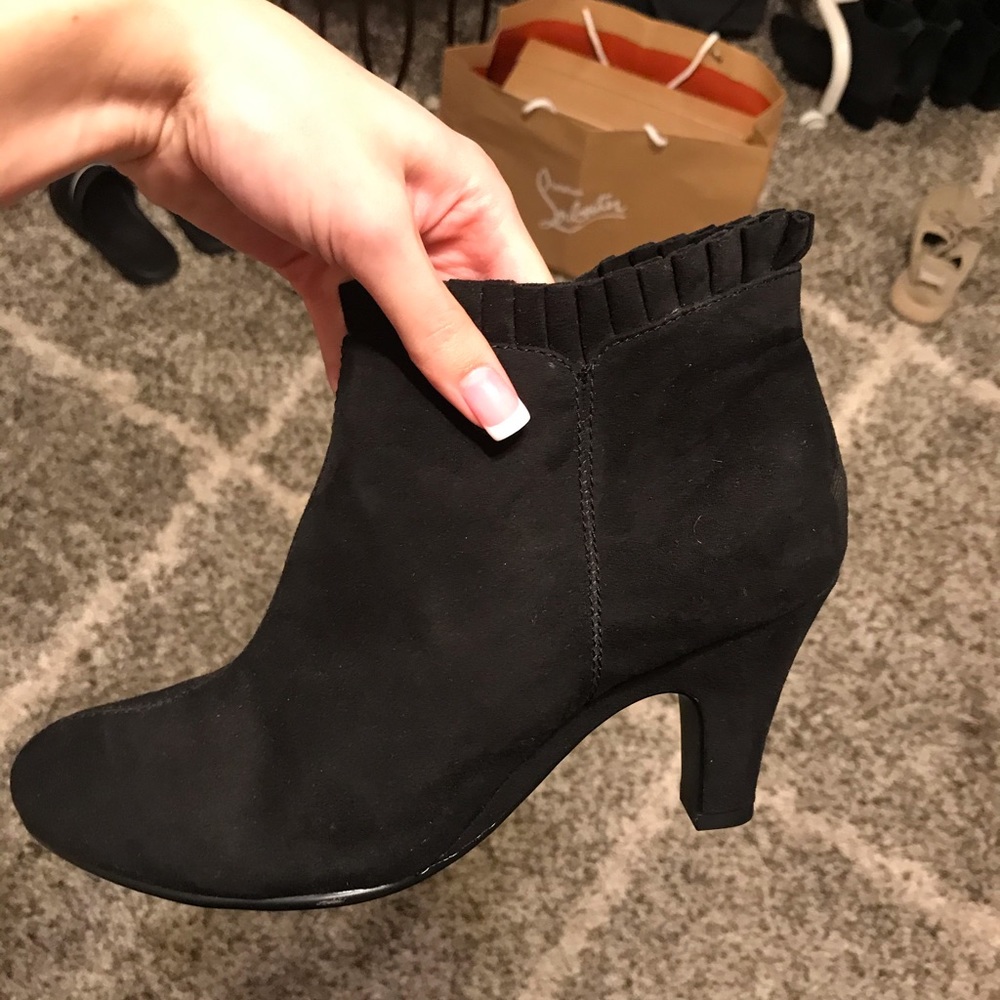 Black Suede Ankle Booties